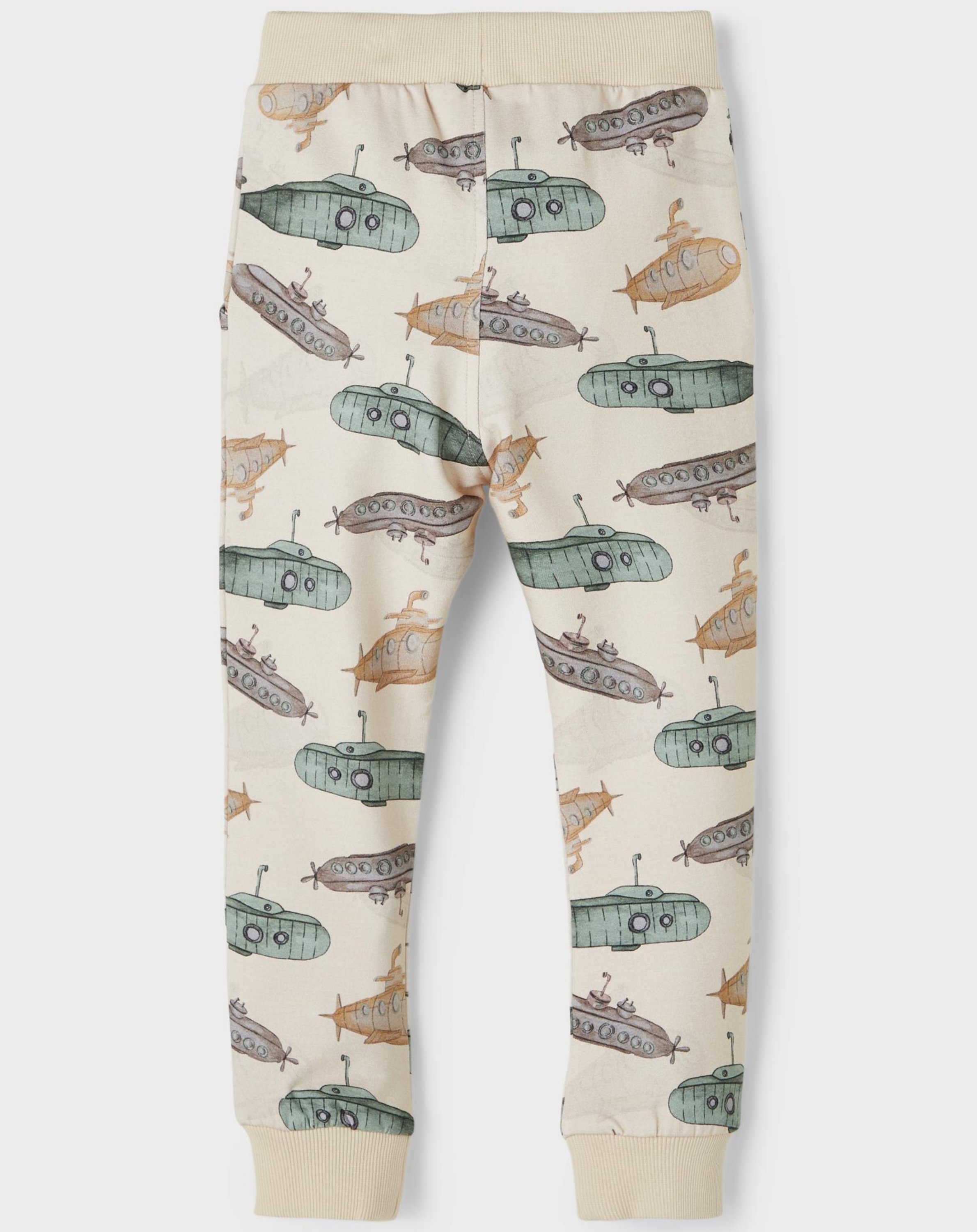 T-Shirt NMMFELIX mit Sweathose in hedge green