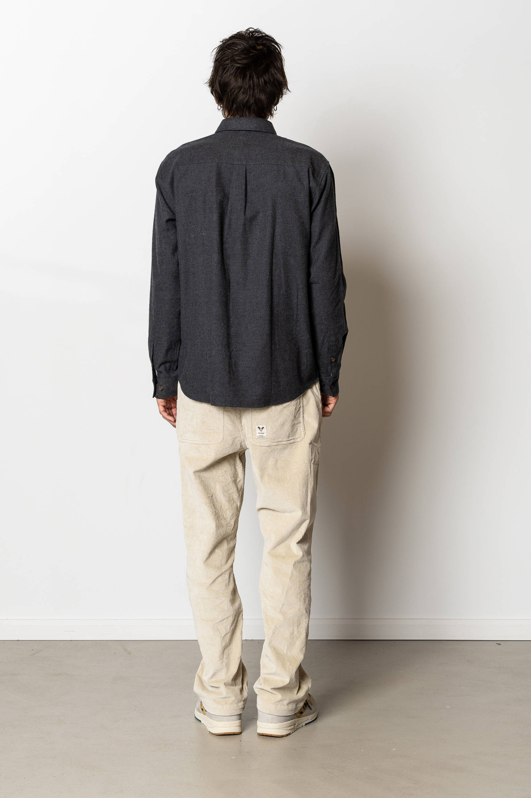 FAT MOOSE flanel overhemd antraciet