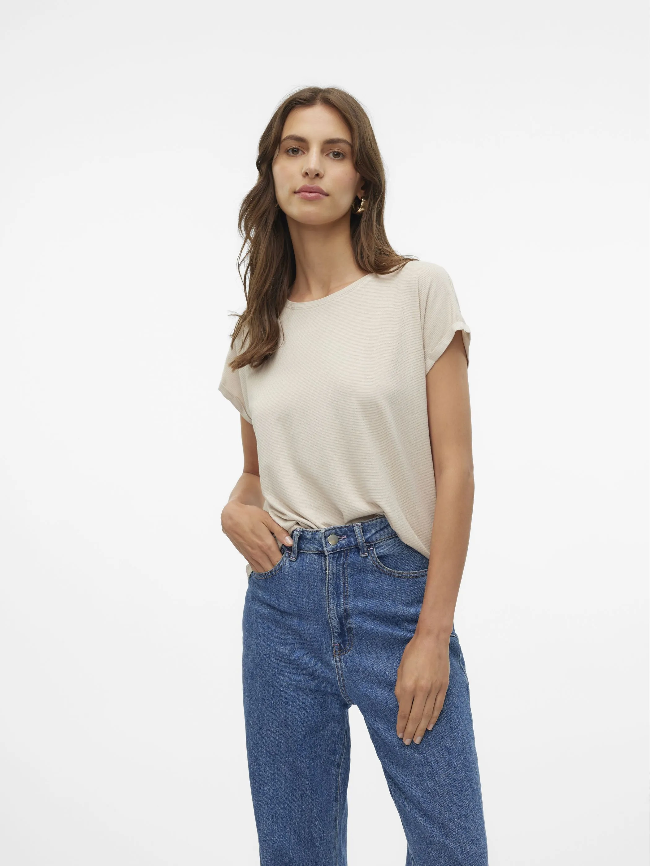 Vero ModaVMLAVA PLAIN SS TOP L Shirt