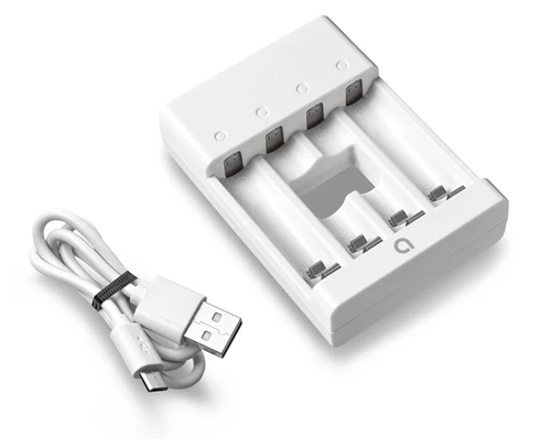 Andersson USB Battery Charger 4 Slots AA/AAA White