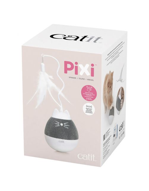 Catit Pixi Spinner - Kattenspeelgoed - Wit Grijs