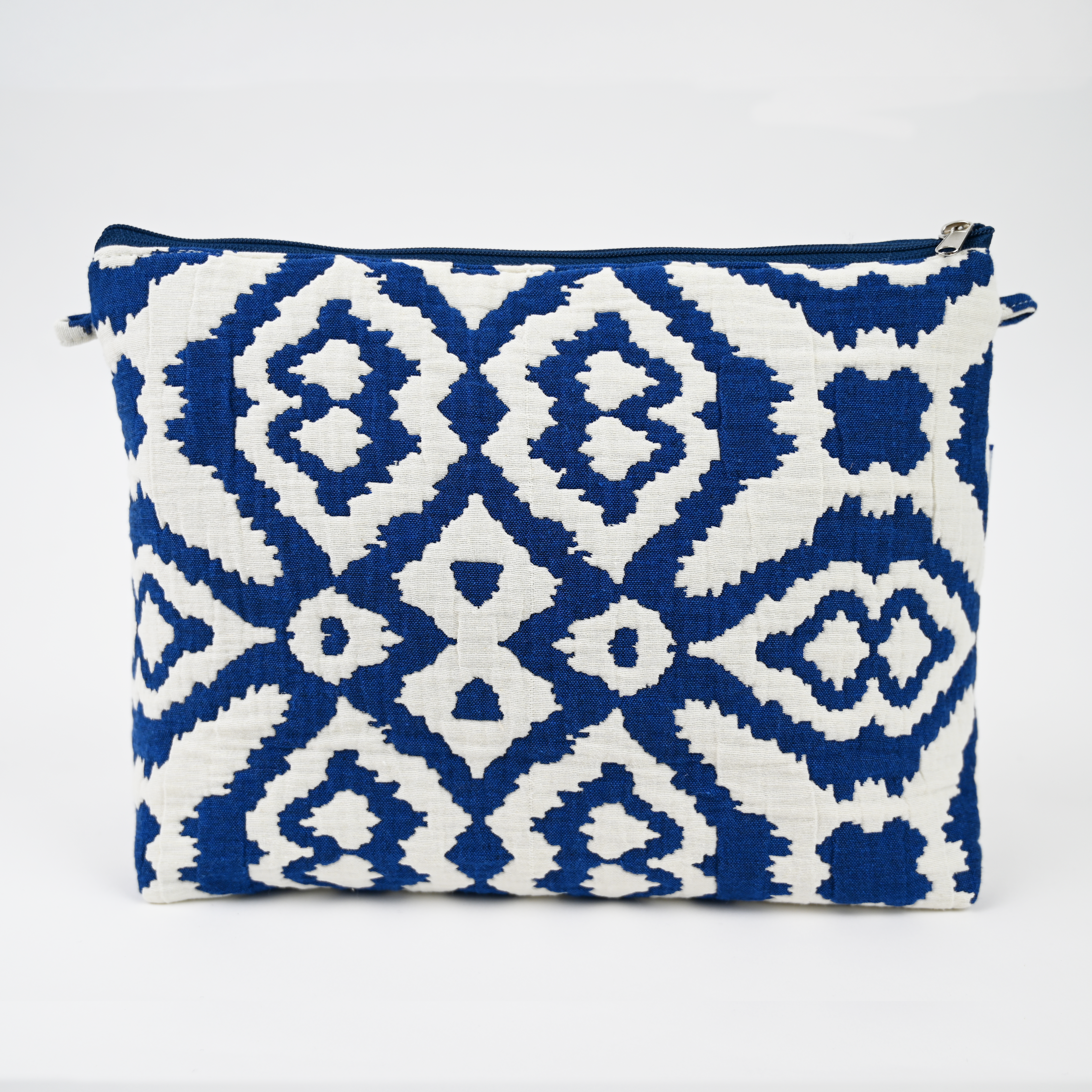 Trousse De Toilette Jacquard Bleu