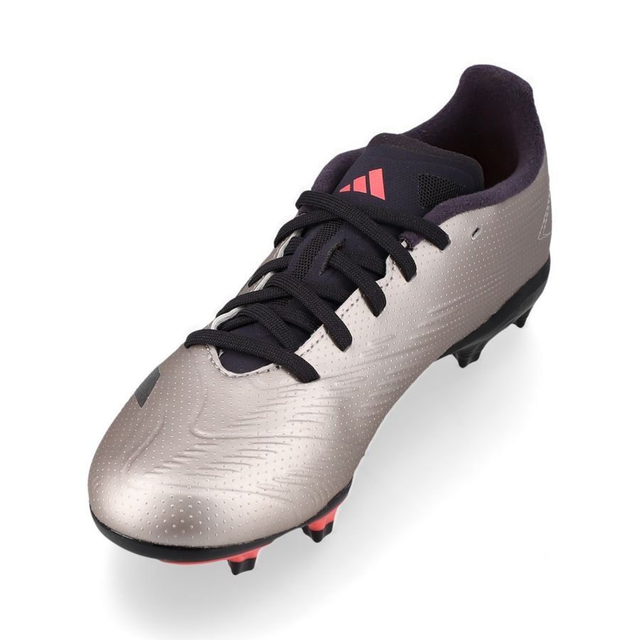 adidas Predator League FG Vivid Horizon - Argenté/Aurora Black/Turbo Enfant