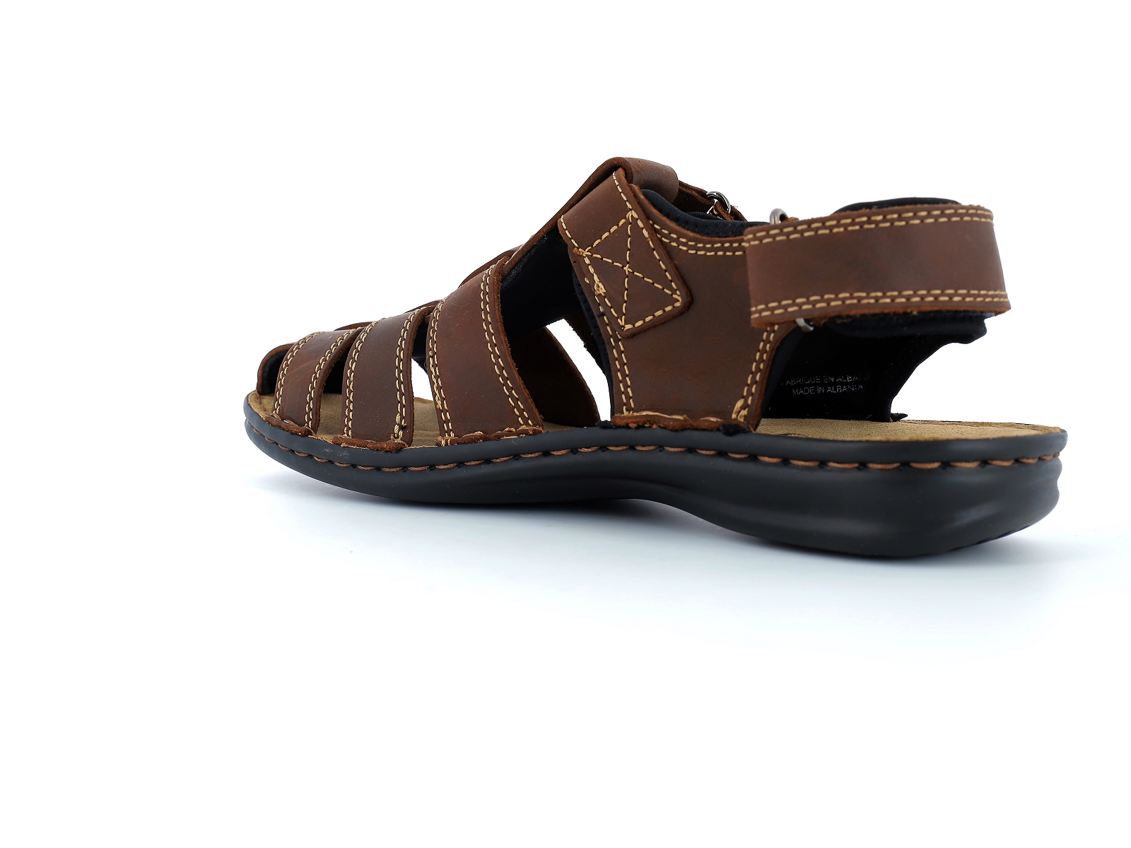 Tbs-BARROW Cuir gras Marron Foncé