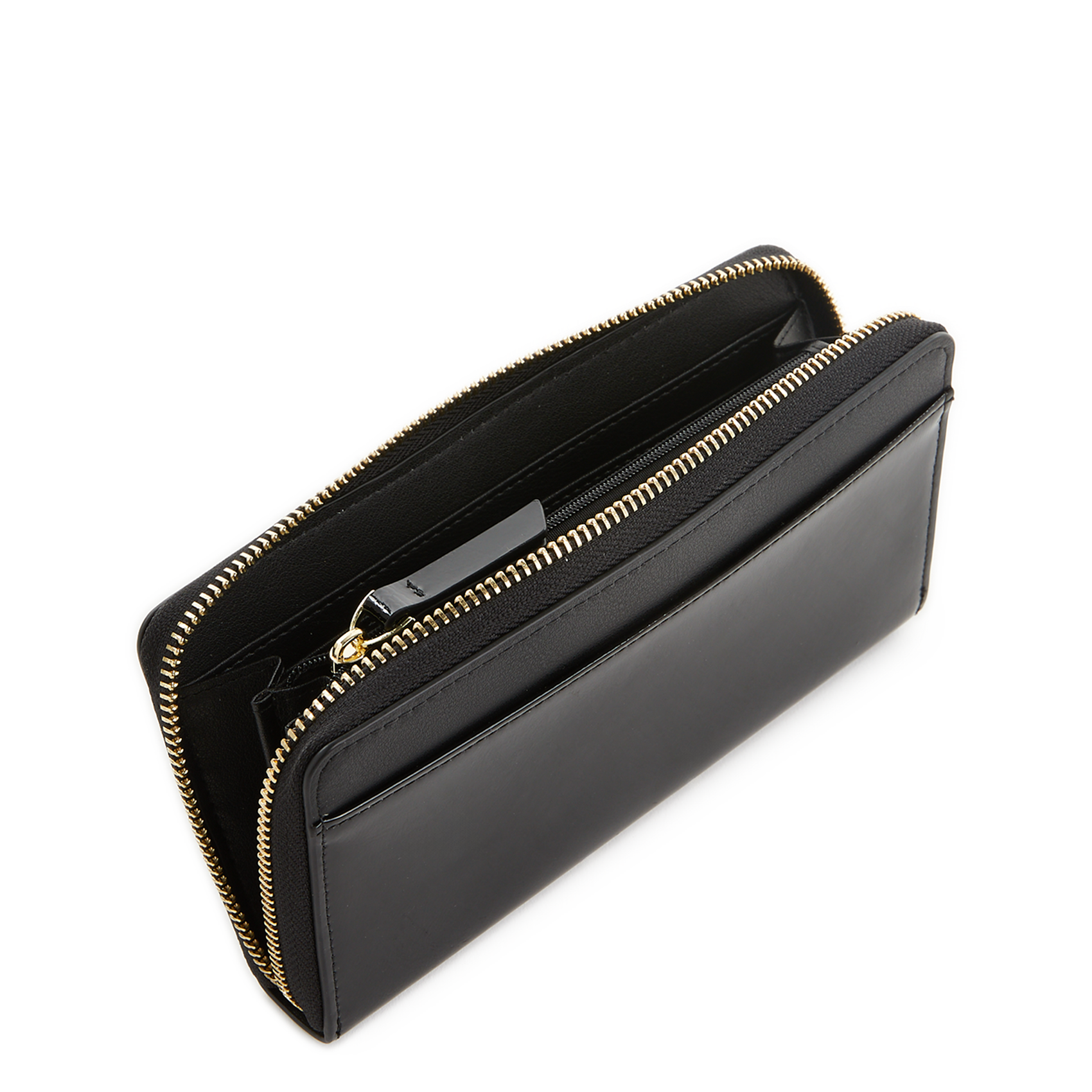 Portefeuille bi-matière cuir | Noir