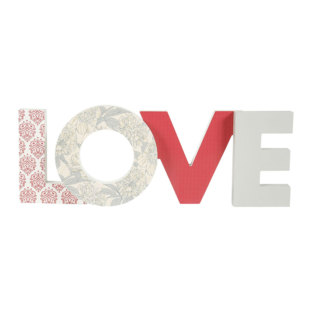 Mot déco LOVE bois 40x15x4cm