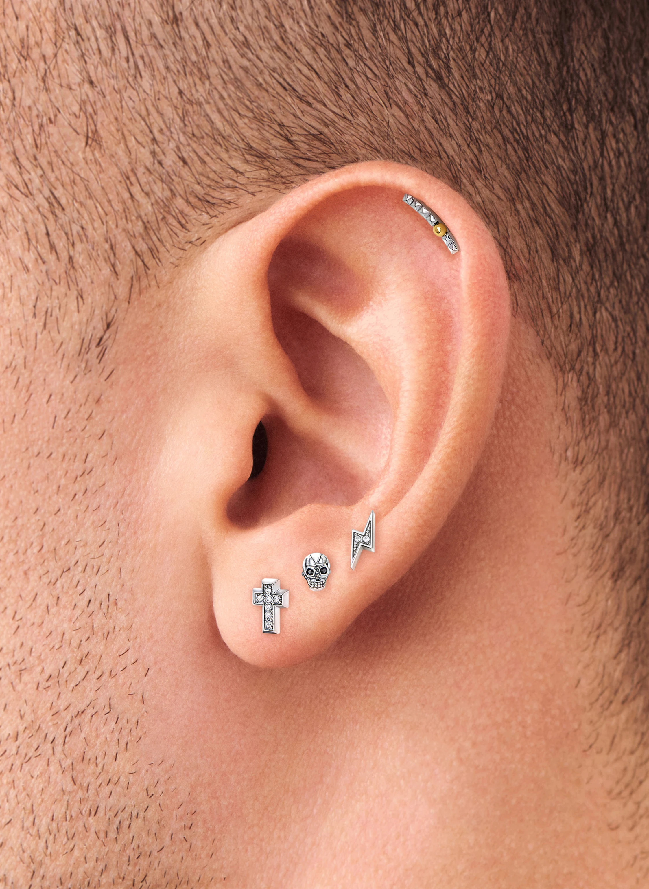 SABOTEUR Einzel Piercing Stecker Blitz