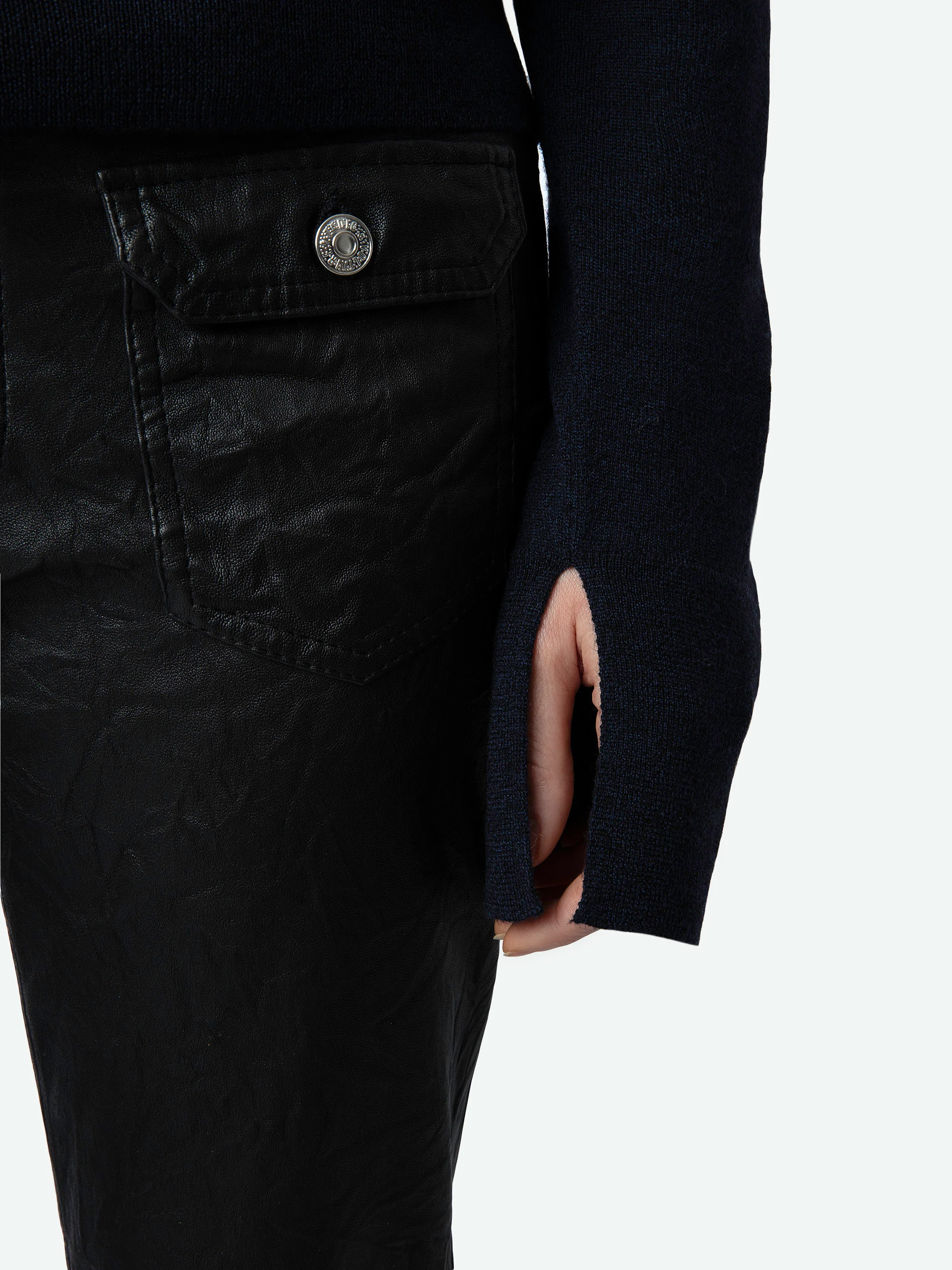 JEMMA - Cardigan en laine mérinos | Bleu