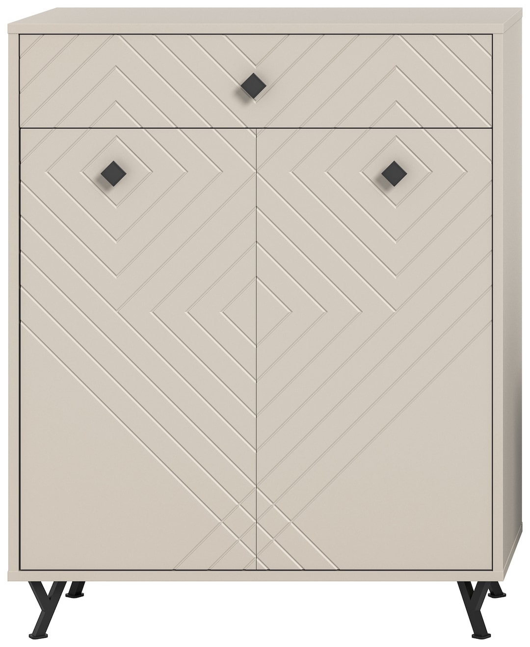 Schuhkommode NOTES Sandbeige 80x100 cm