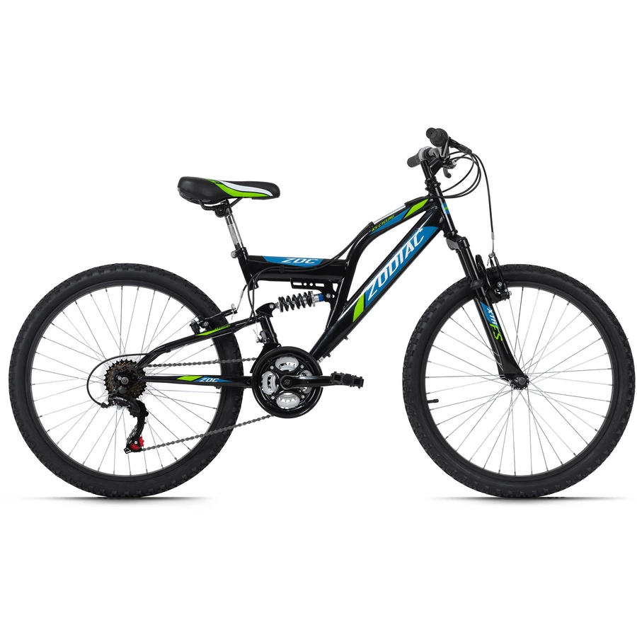 KS Cycling Kinder-Mountainbike 24'' Zodiac RH 38 cm Schwarz-Grün