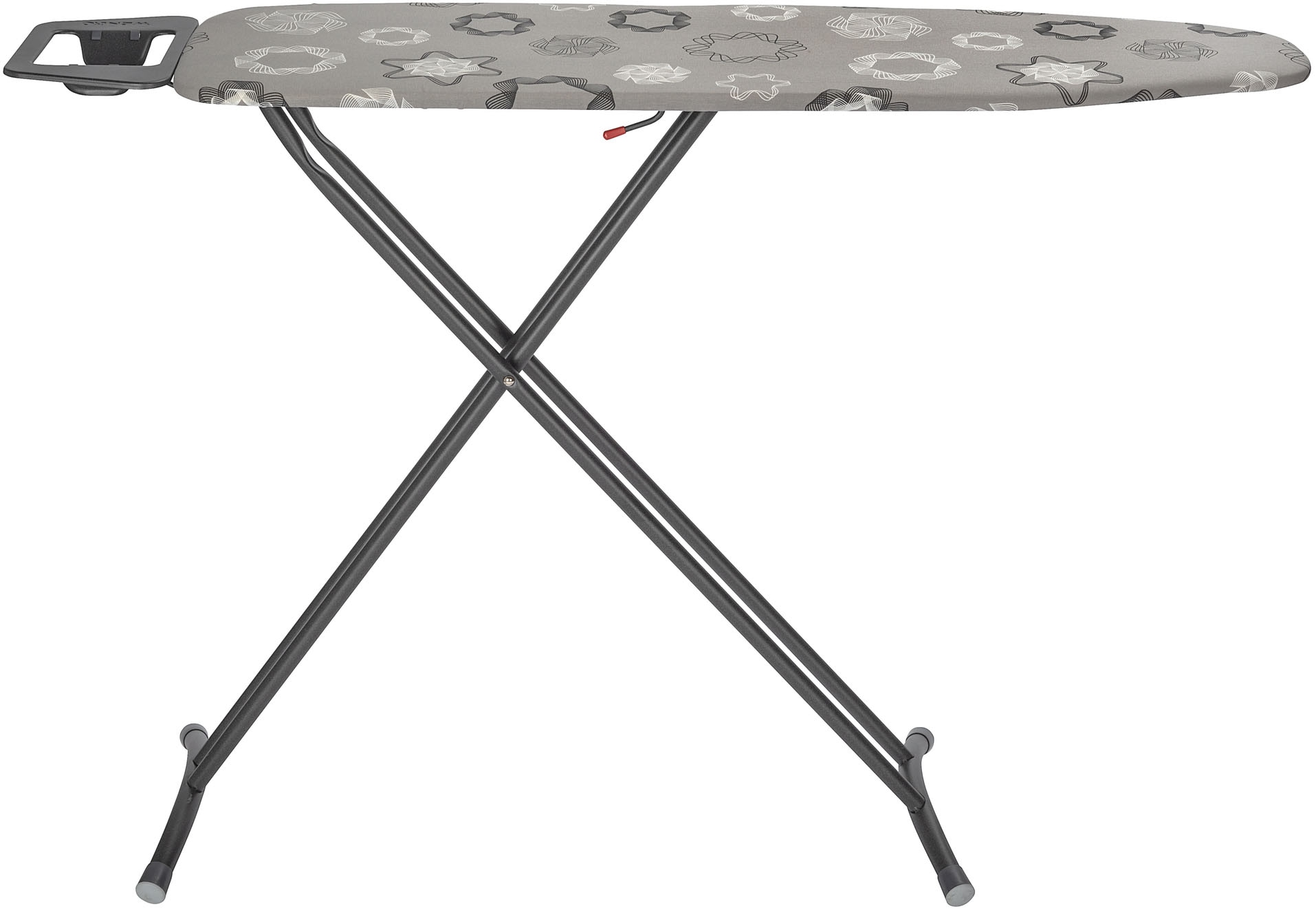 WENKO Bügelbrett »Modell Classic Black« Bügelfläche 120 cmx38 cm höhenverstellbarer Bügeltisch, platzsparend klappbar
