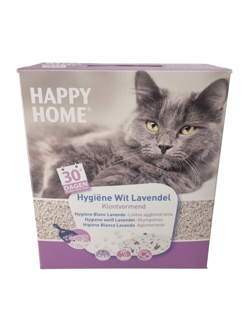 Happy Home Hygiëne Wit Lavendel - Kattenbakvulling - 10 l Wit