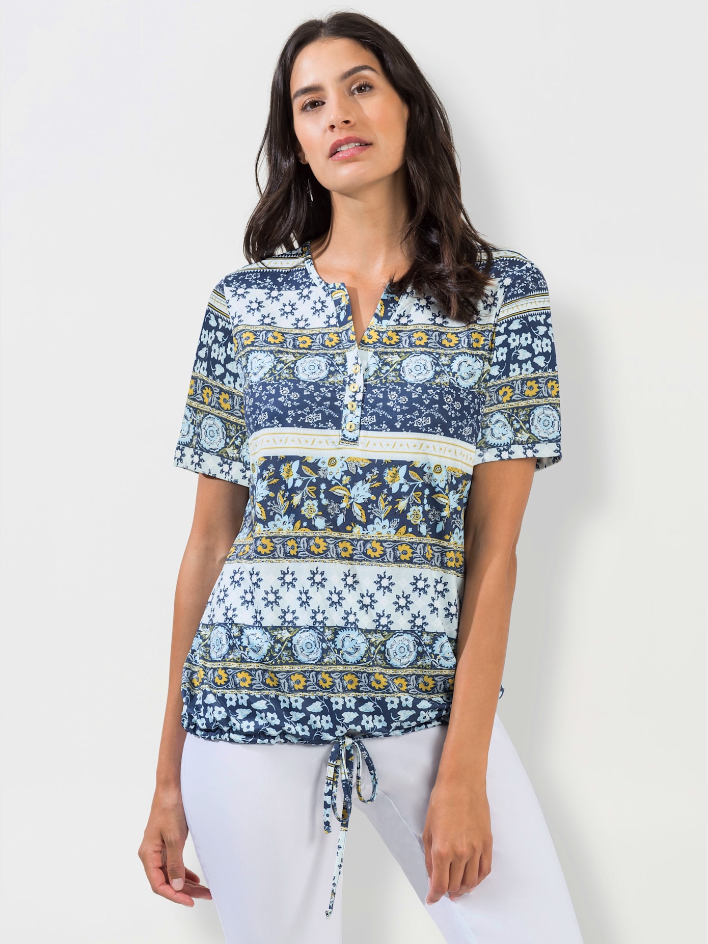 T-shirt imprimé dissimule les rondeurs