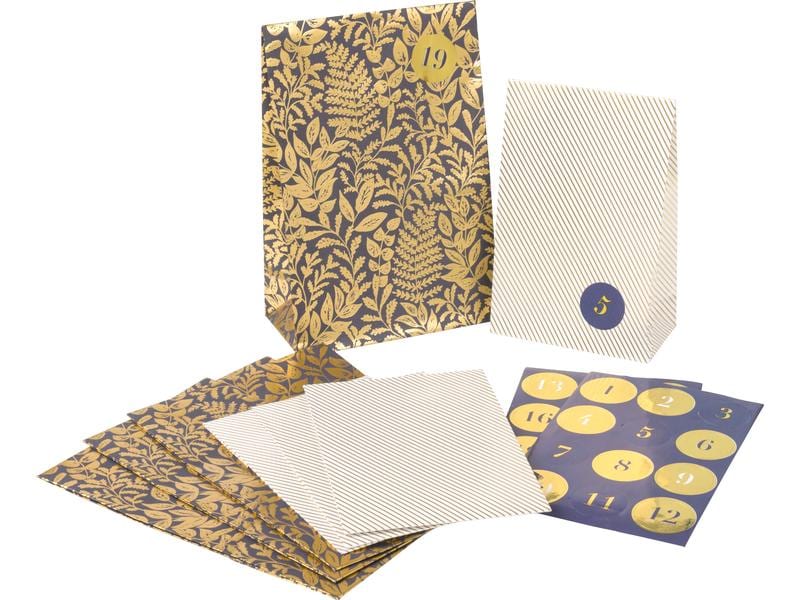 Stewo Adventskalender Geschenkbeutel Julie 16 x 8 x 24 cm Adventskalender-Set zum Selbstgestalten