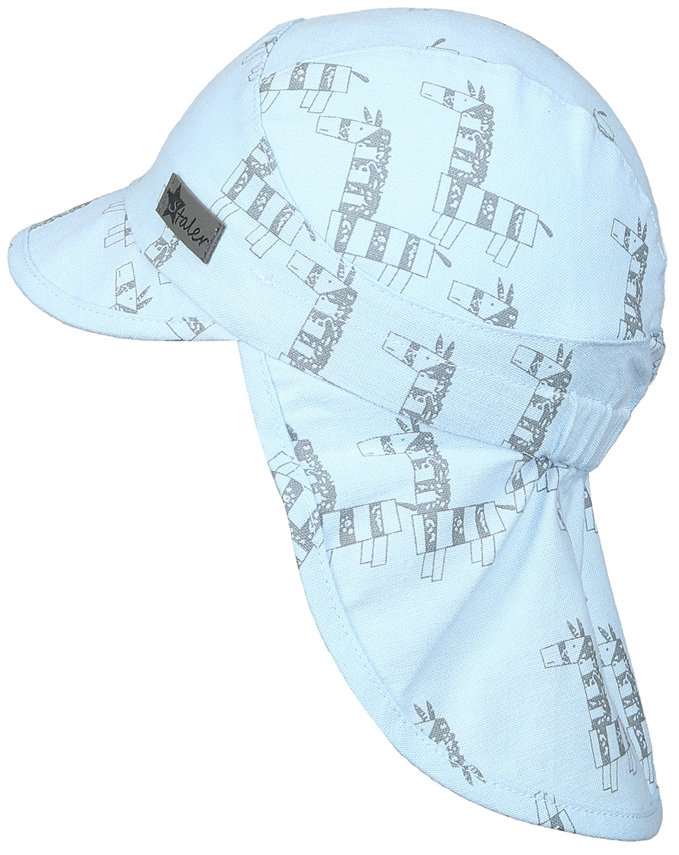 Schirmmütze ZEBRA mit Nackenschutz in himmelblau