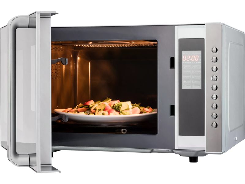Medion Mikrowelle mit Grill MD 17495 Grau Kombination aus Mikrowelle, Grill und Ofen