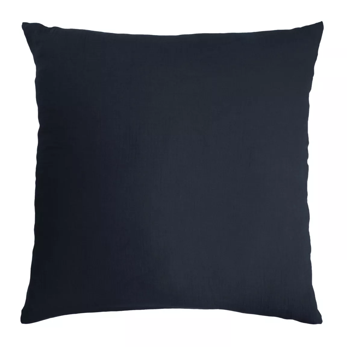 Taie d'oreiller carrée gaze de coton (80 x 80 cm) Gaïa Bleu nuit