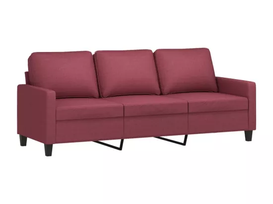 Ensemble de canapés 2 pièces avec coussins Rouge bordeaux Tissu