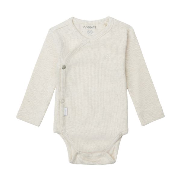 Noppies Nino Romper Rib Oatmeal