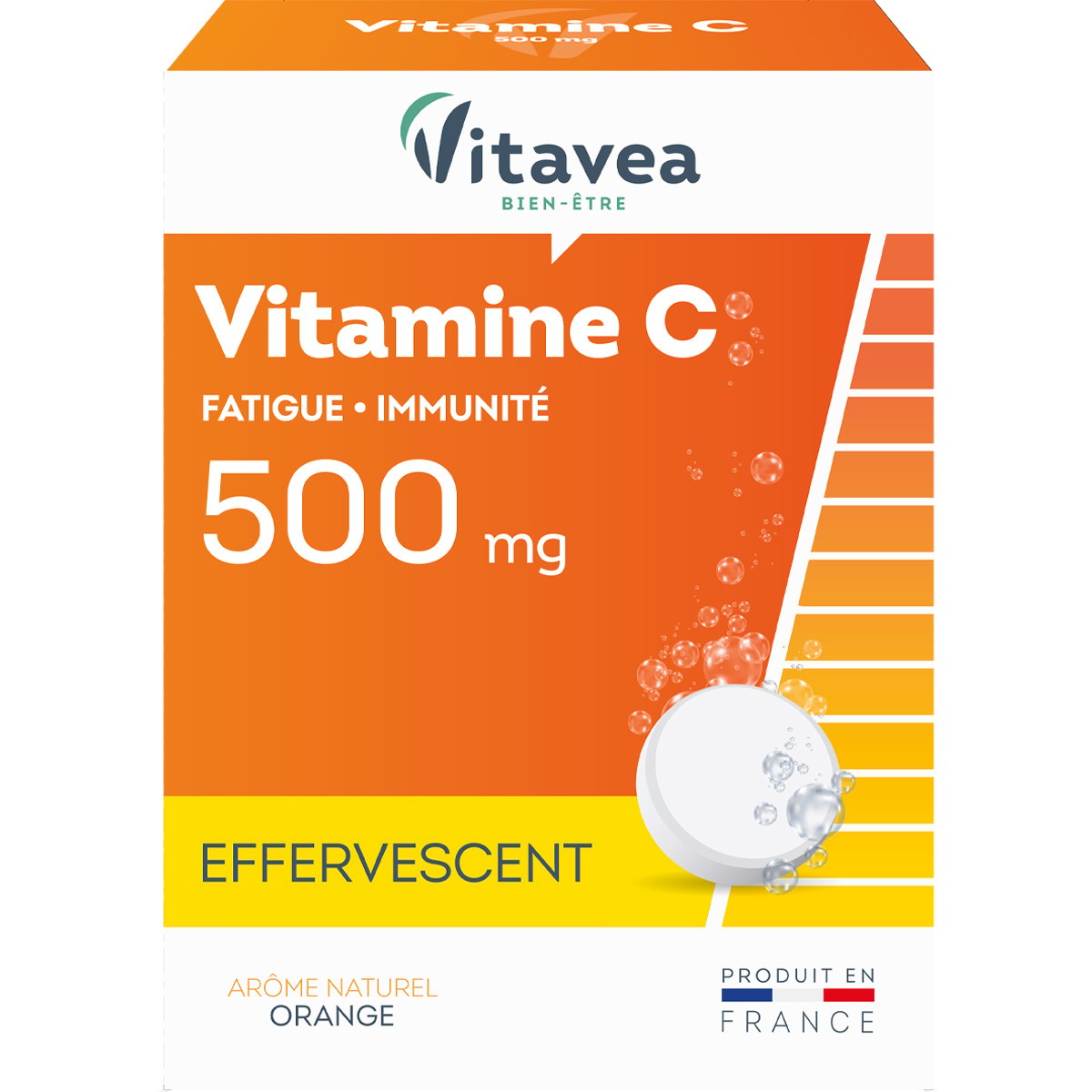 Vitamine C 500 - Orange - Effervescent - 3 mois