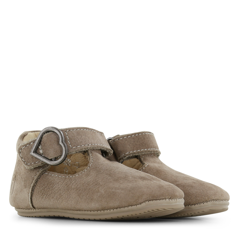 Shoesme taupe BABY-PROOF® T-band schoentje Nubuck | Meisjes schoenen