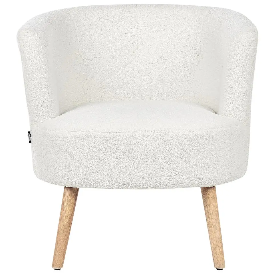 ODENZEN - Fauteuil - Wit - Bouclé