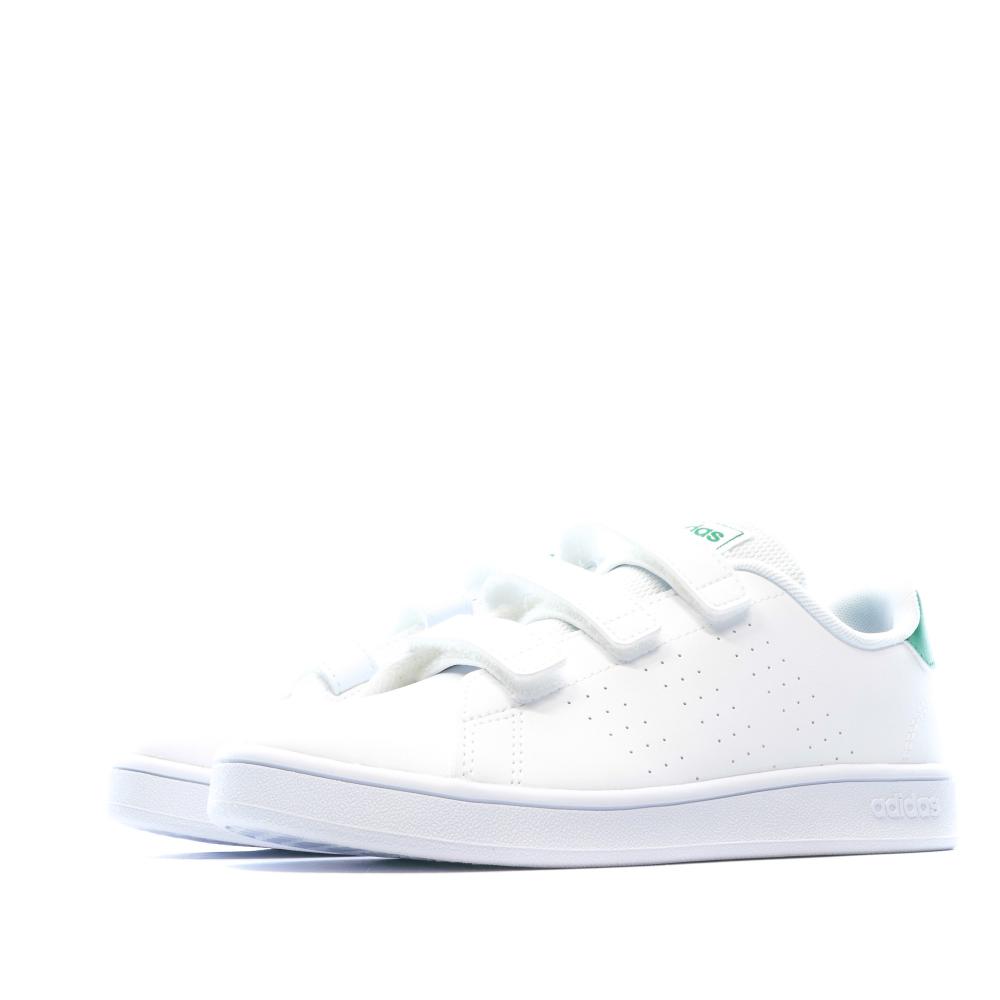 Adidas Baskets blanc/vert Enfant Adidas Advantage