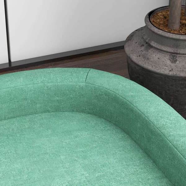 Hundesofa Komfortabel Kjæledyrsofa Med Pute, Ideell For Store Hunder, Forhøyet Design, Treben, Grønn, 98X67X25Cm