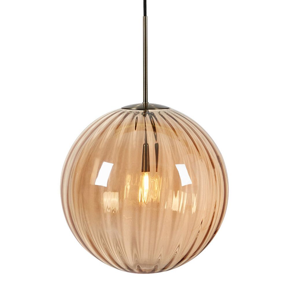 TAKLAMPE MARKSLJÖD AMBER GLASS
