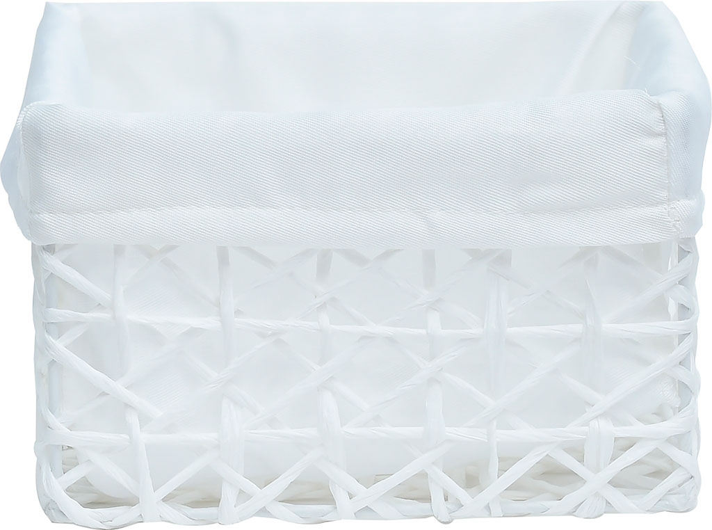 Panier papier blanc 19x12x15cm