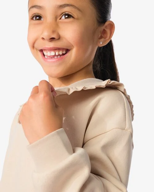 sweat enfant avec col blanc cassé