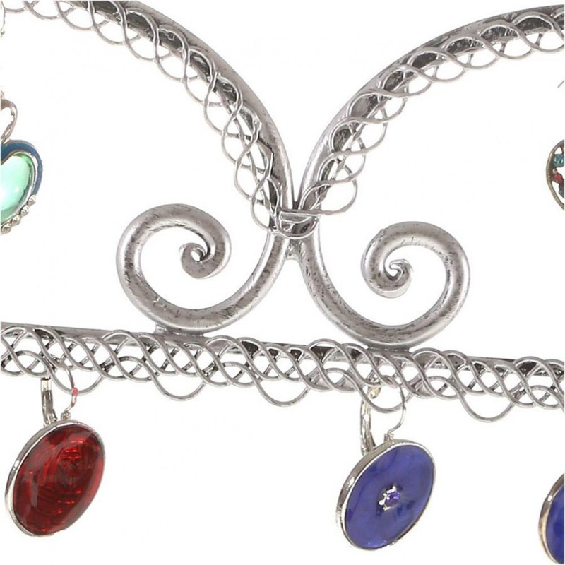 Porte bijoux coeur boucle d'oreille et bagues Gris patiné
