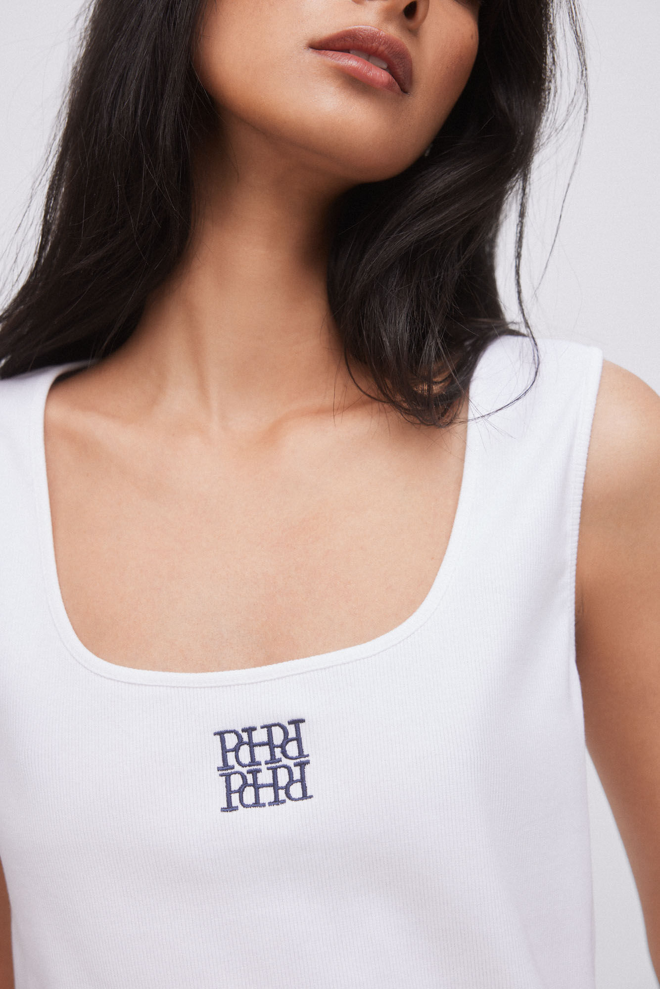 Camiseta básica canelada - Off-White