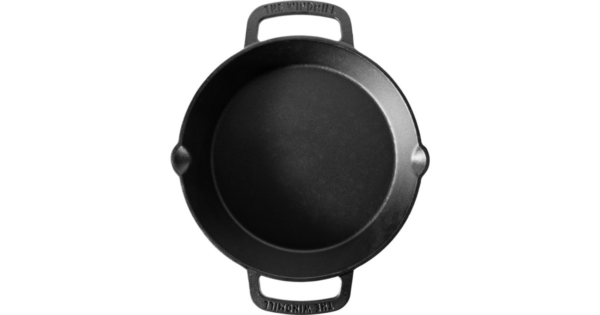The WindmillSkillet L met 2 handvatten bak-/braadpan  (Zwart, Ø 25 cm)