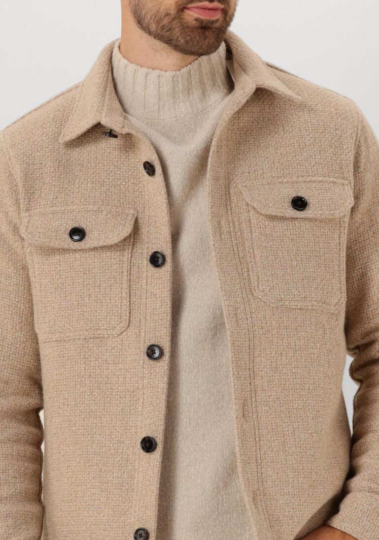 beige profuomo overshirt overshirt structure