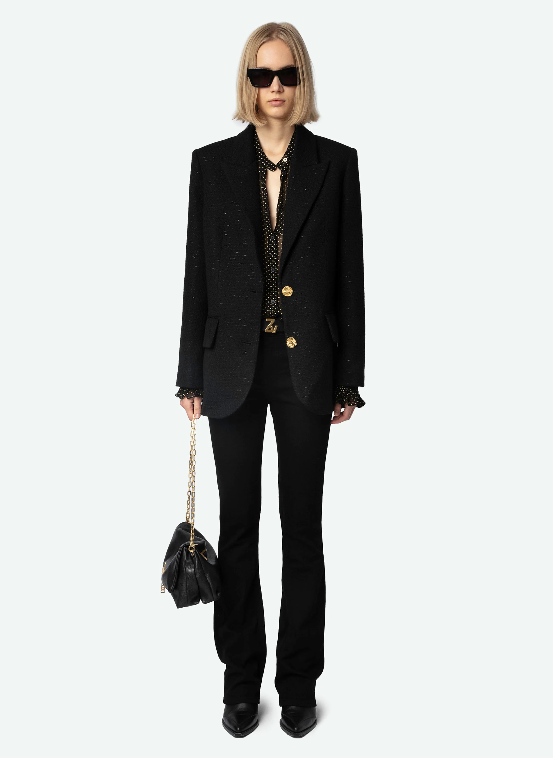 VICKA - Veste de tailleur en laine mélangée | Noir