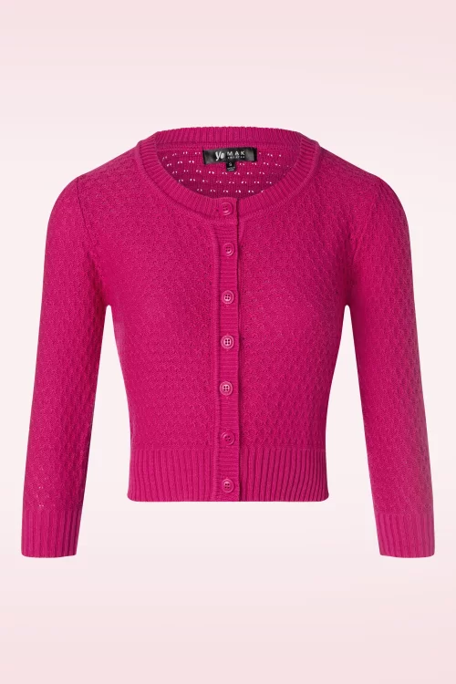 Mak Sweater Jennie vest in magenta