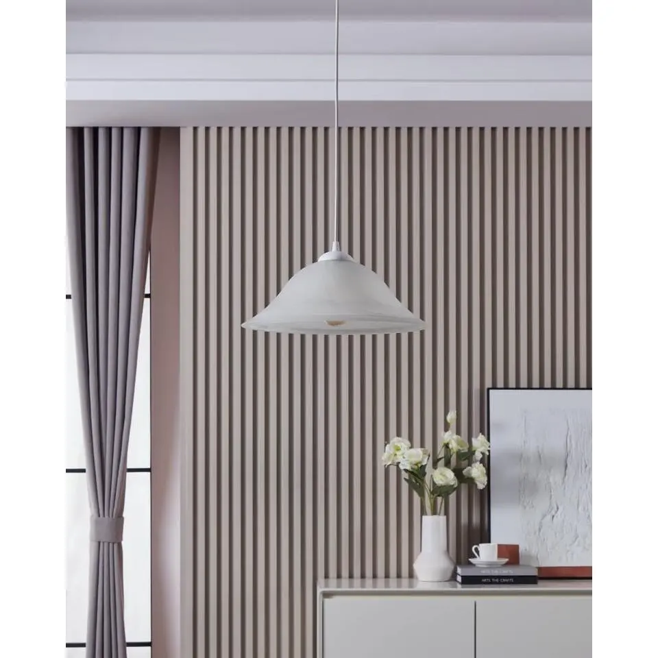 EDI light Albany Hanglamp - E27 - 35 cm - Wit