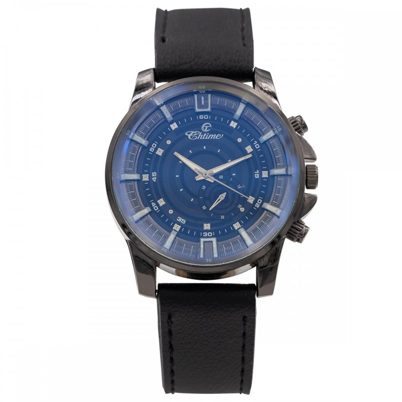 Montre Homme CHTIME bracelet Cuir Noir
