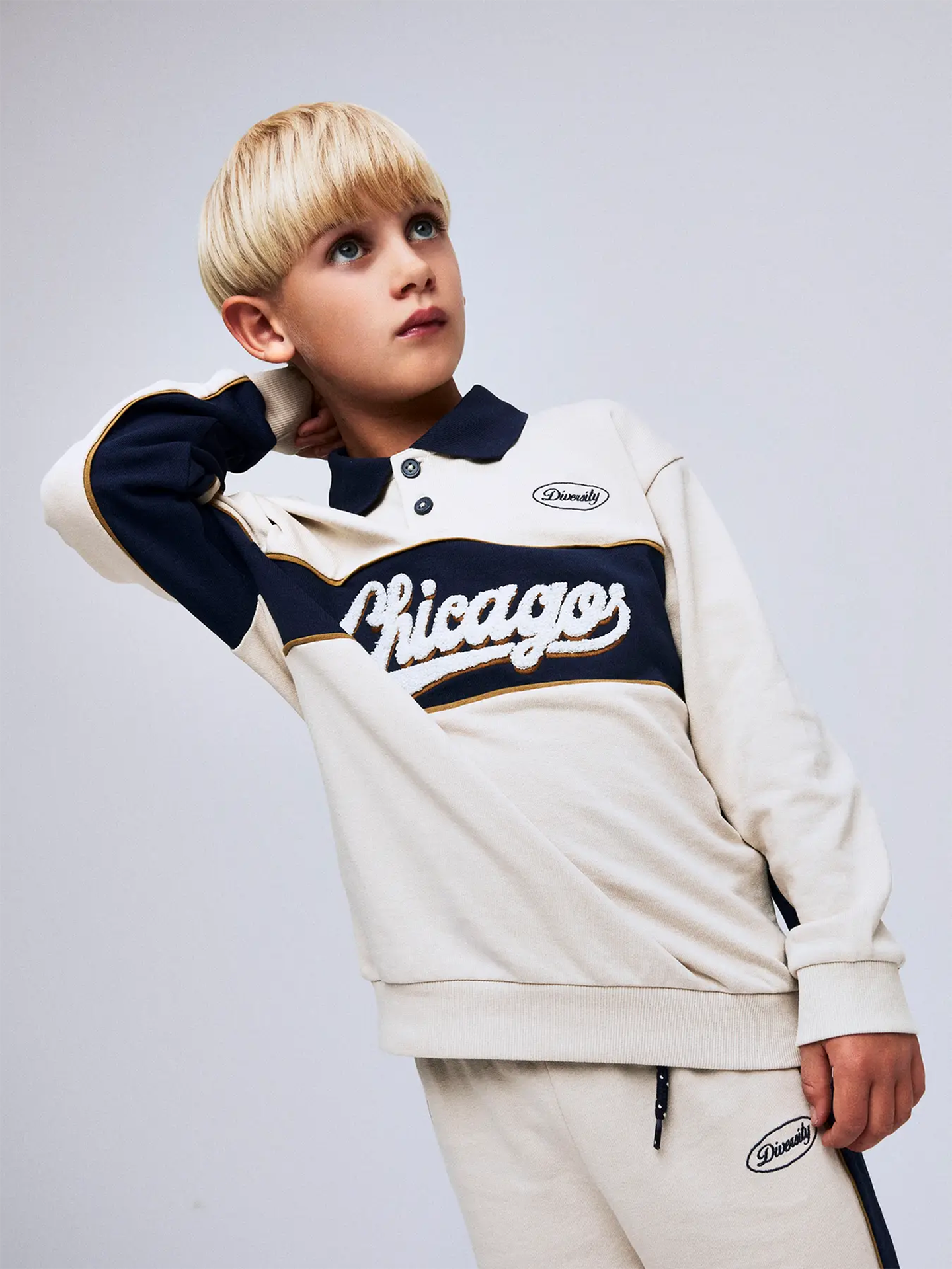 Lucan Long Sleeve Sweat Polo Unbrushed