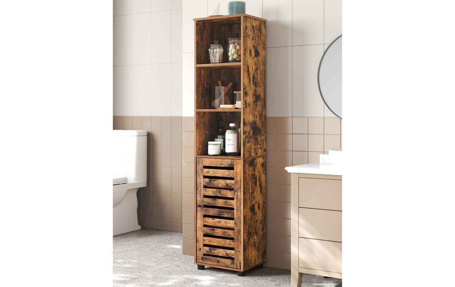 Vitrine 40 x 167 cm, Braun<br>Schrank mit 2 Ablagen