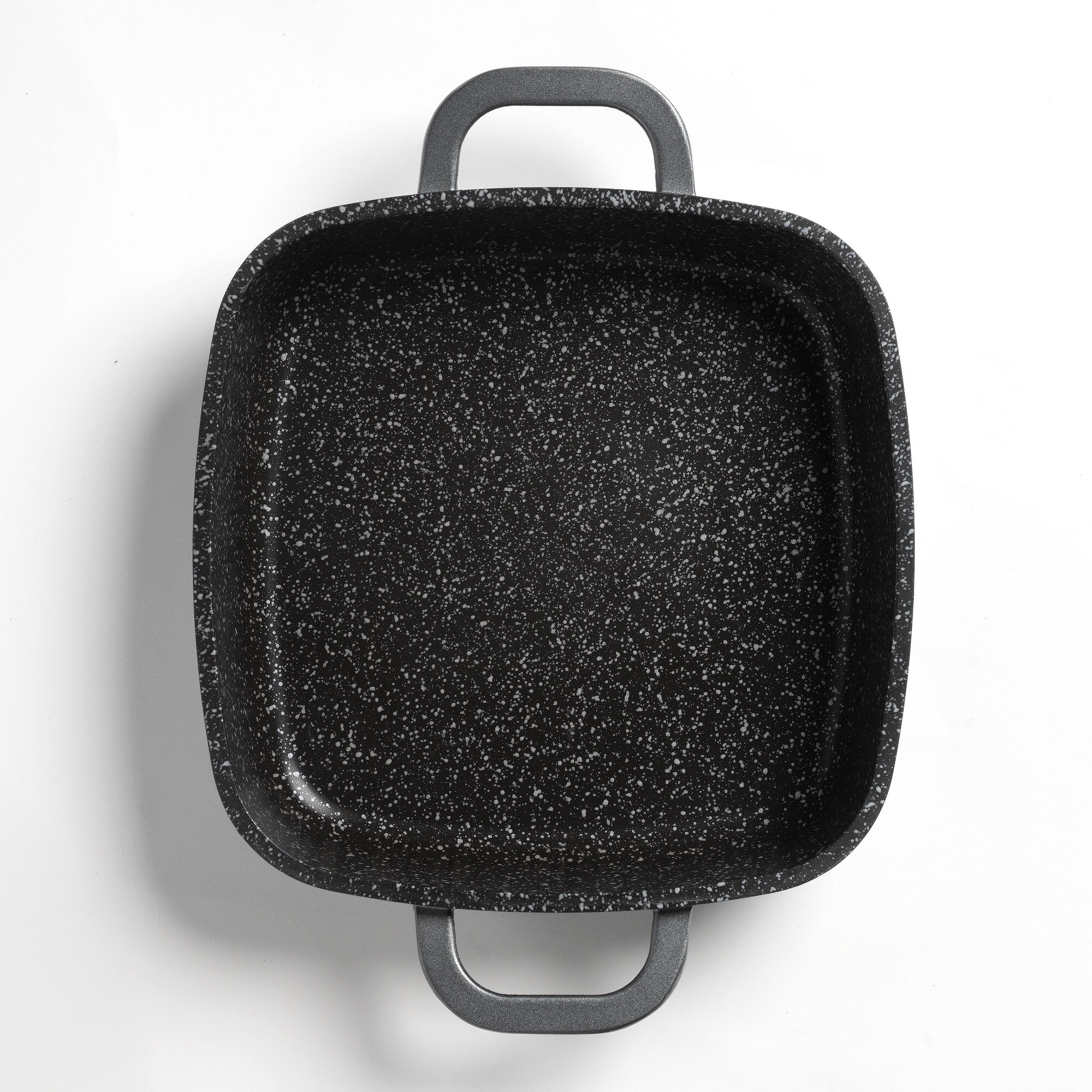 STONELINE® Eckpfanne 20x20 cm mit Aroma Glasdeckel, Pfanne rechteckig, Backofen & Induktion geeignet