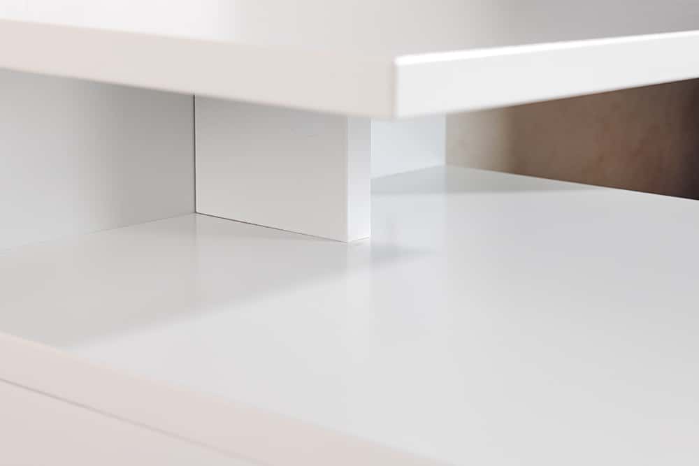 Hängender Nachttisch FLOATING 35cm weiß Regal mit Schublade