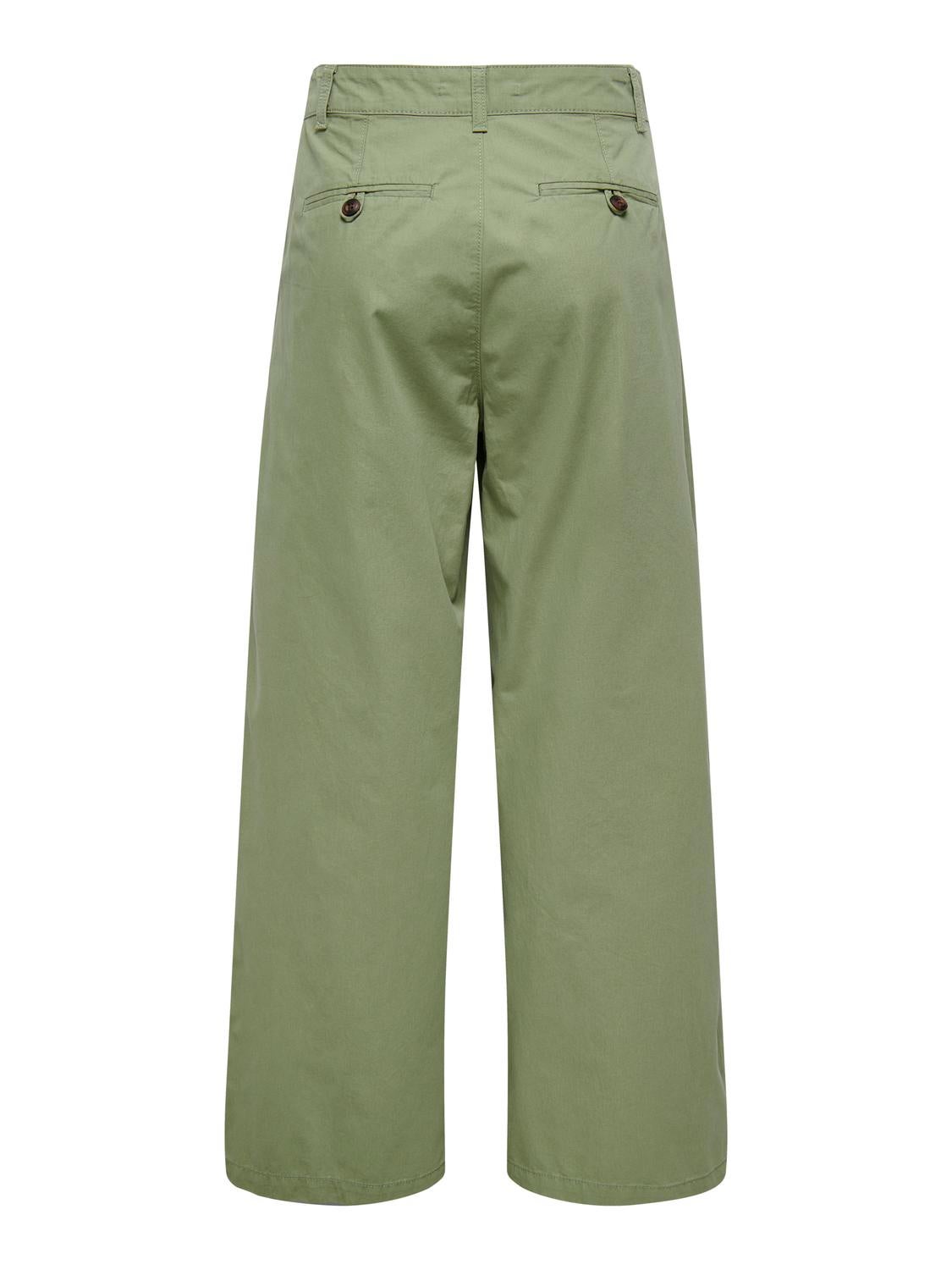 ONLETTIE Hohe Taille Weiter Beinschnitt Hose mit weitem Beinschnitt Oil Green