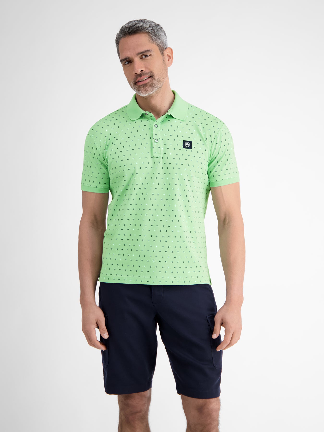 Herren Poloshirt mit Minimalprint