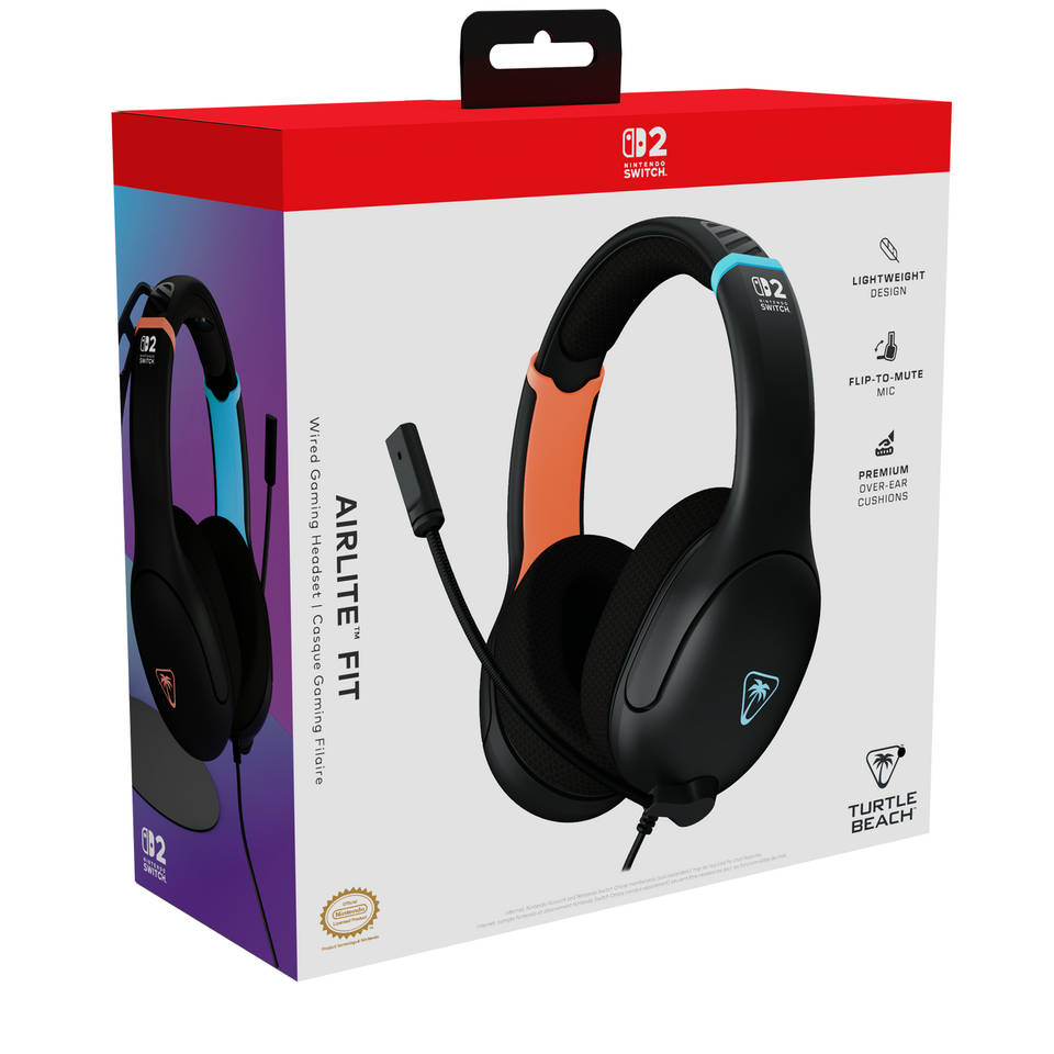 Turtle Beach Nintendo Switch 2 Airlite Fit bedrade headset - zwart