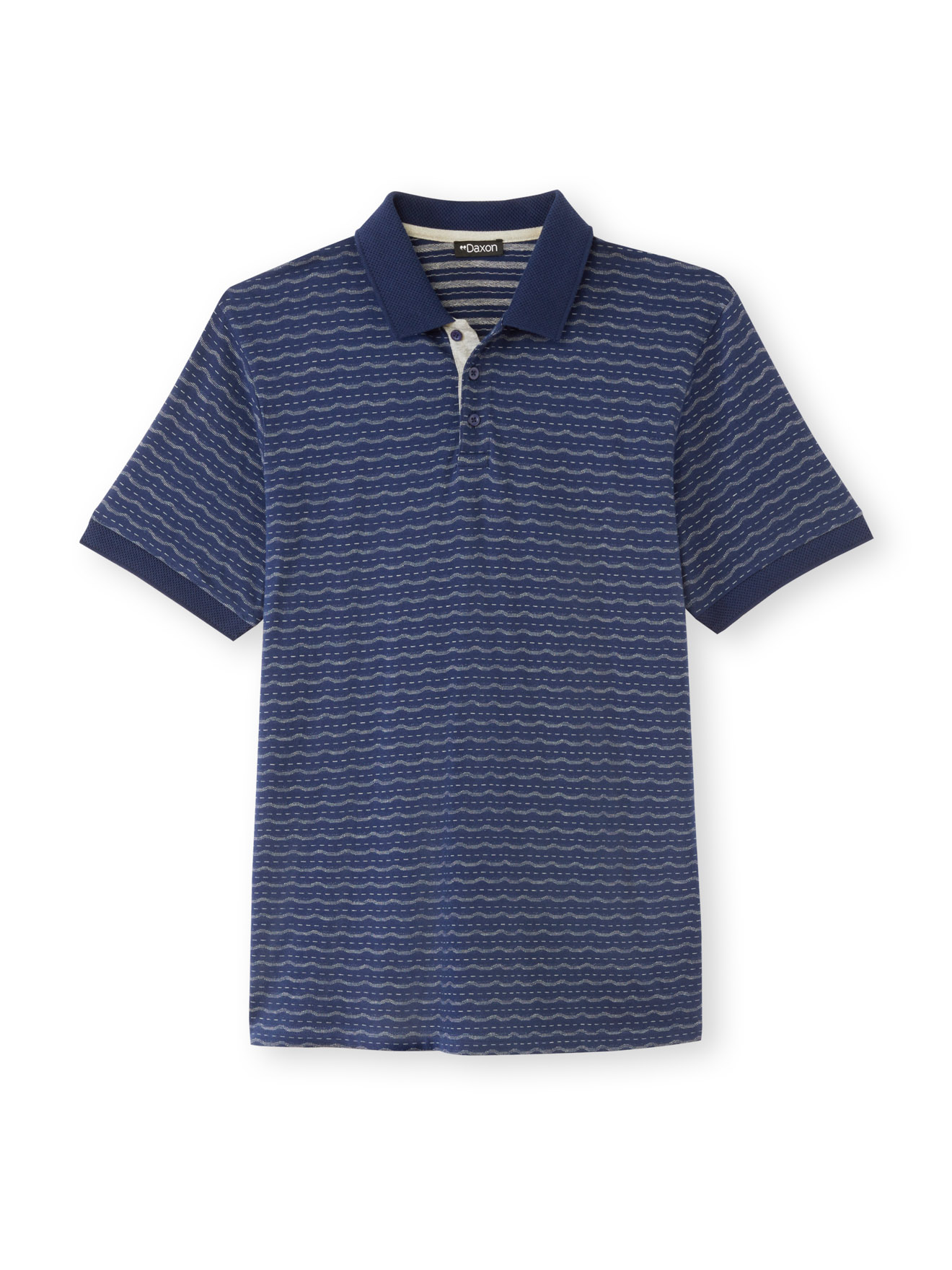 Polo manches courtes à motif jacquard