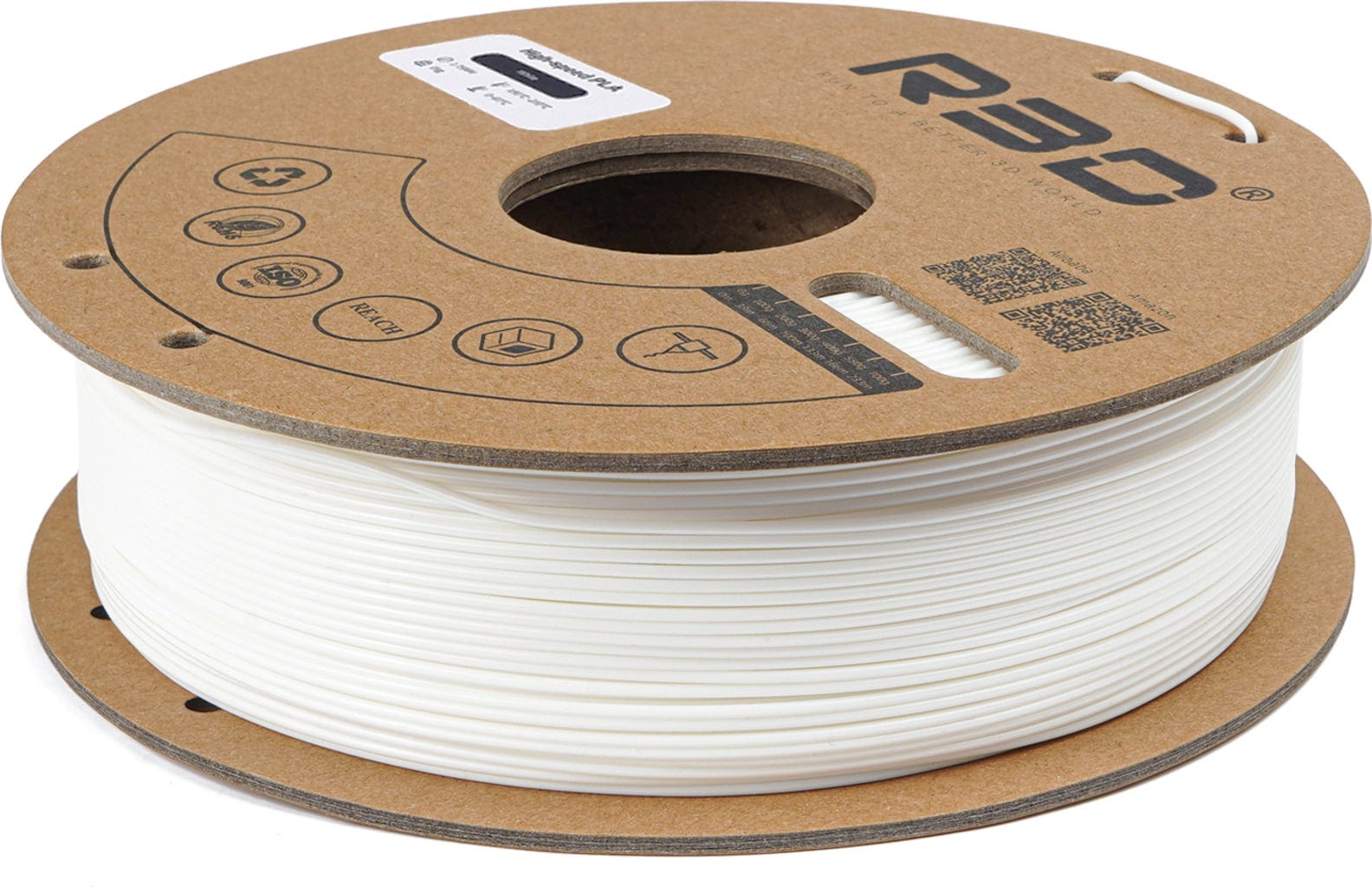 R3D  PLA High-Speed White, 1,75 mm / 1000 g    Für Druckgeschwindigkeiten bis zu 600 mm/s