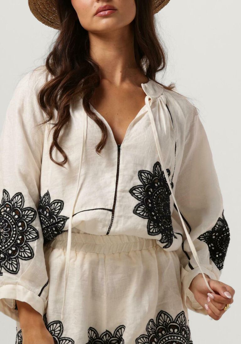 GREEK ARCHAIC KORI ecru greek archaic kori blouse 240118
