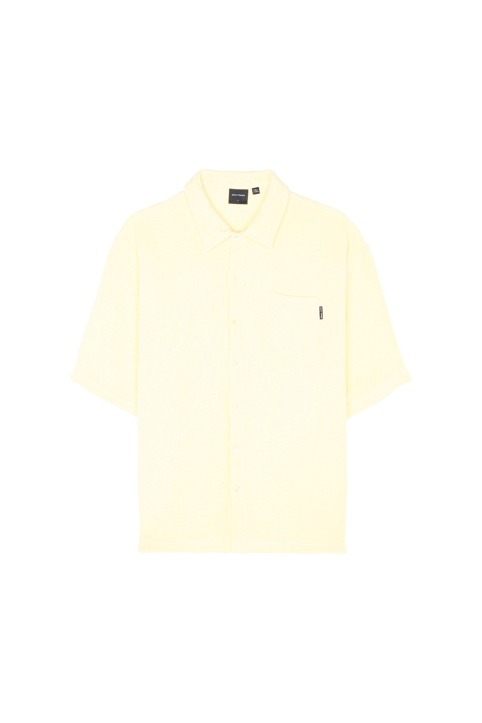 Daily Paper Chemise enzi seersucker ss shirt Jaune